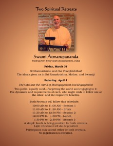Vedanta Spiritual Retreats with Swami Atmarupananda